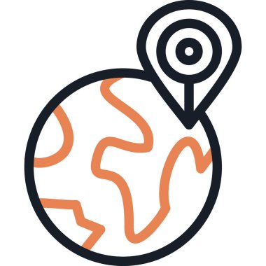 Küre. Web simgesi basit illüstrasyon