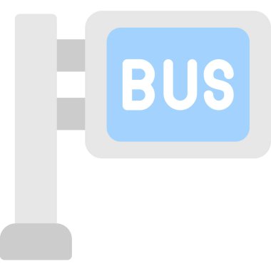 Otobüs. Web simgesi basit tasarım