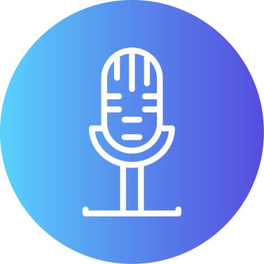 mikrofon simgesi vektör illüstrasyonu