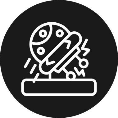 Robot simgesinin vektör illüstrasyonu