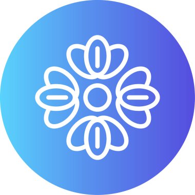 Çiçek. Web simgesi basit illüstrasyon
