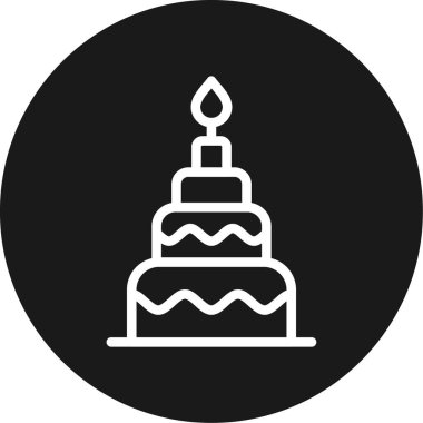 Kek. Web simgesi basit illüstrasyon