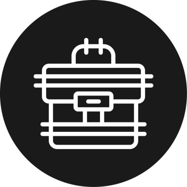 sırt çantası simgesi vektör illüstrasyonu