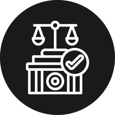 kanun simgesi, vektör illüstrasyonu