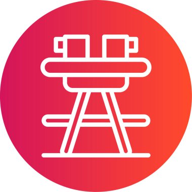 Bir salıncak simgesinin vektör illüstrasyonu