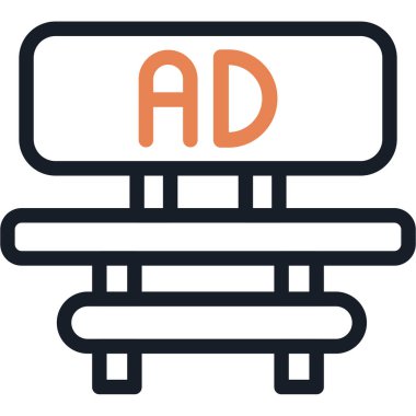 Sandalye. Web simgesi basit illüstrasyon