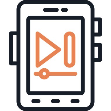 akıllı twatch vektör simgesi tasarımlı cep telefonu