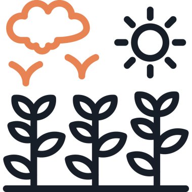 Bitki. Web simgesi basit illüstrasyon