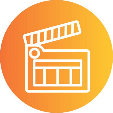 Film. Web simgesi basit illüstrasyon