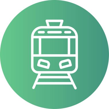 tramvay simgesi, vektör çizimi