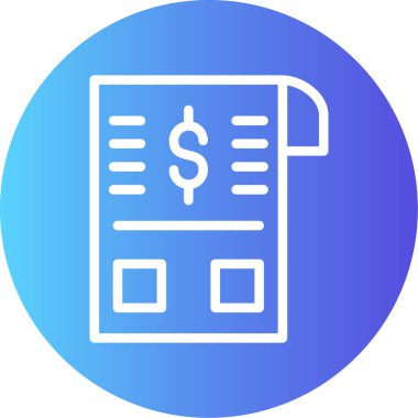 Bir belge simgesinin vektör illüstrasyonu