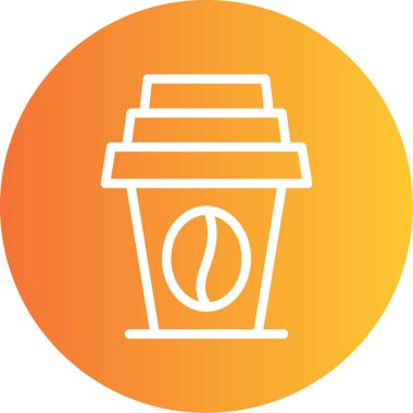 kahve fincanı simgesi, vektör illüstrasyonu