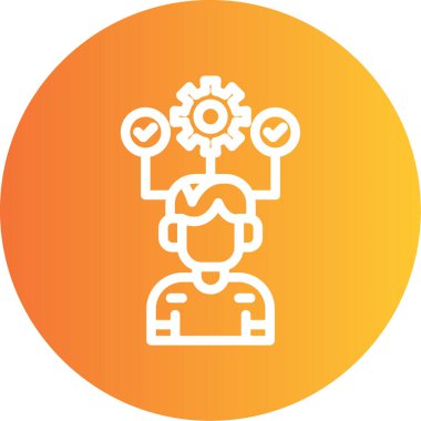 Bir robot simgesinin vektör illüstrasyonu