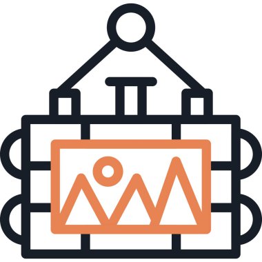 Evi olan bir evin vektör çizimi