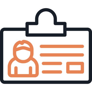 ID kart simgesi vektör illüstrasyonu