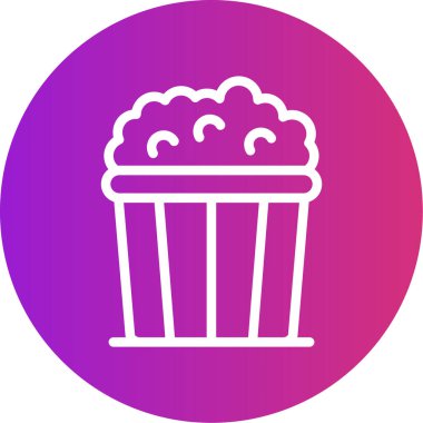 Patlamış mısır Çizgisi Gradyan Çemberi Simgesi