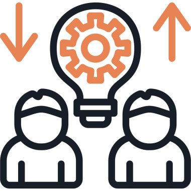 Beyin fırtınası simgesi, modern vektör illüstrasyonu