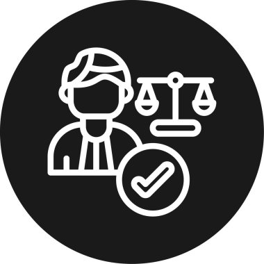 adalet simgesi vektör illüstrasyonu