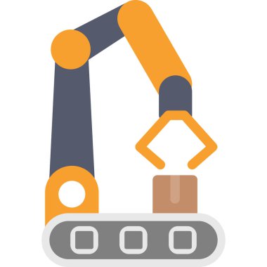 Vinç düz simgesi, vektör illüstrasyonu