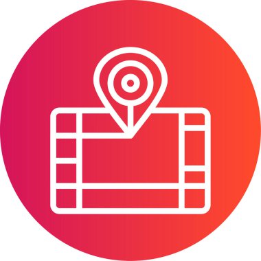 harita simgesinin vektör illüstrasyonu