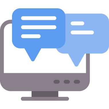 Konuş. Web simgesi basit illüstrasyon