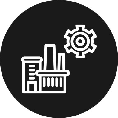 Fabrika vektör düz simgesi