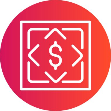 Para simgesinin vektör illüstrasyonu