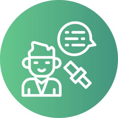 Konuşma balonu olan bir adamın vektör çizimi