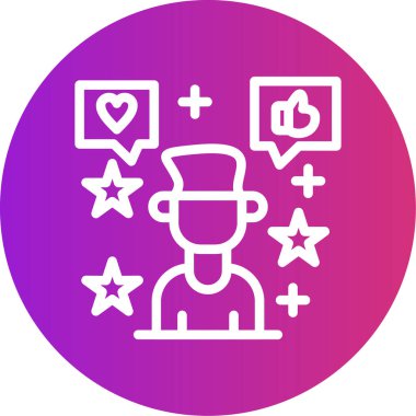 Yıldız simgesi olan bir adamın vektör çizimi