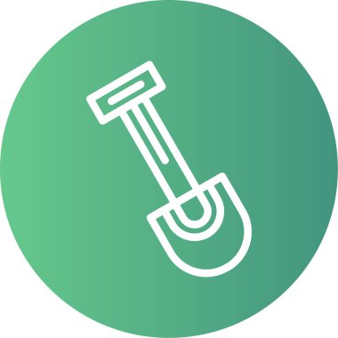 Kürek simgesinin vektör illüstrasyonu