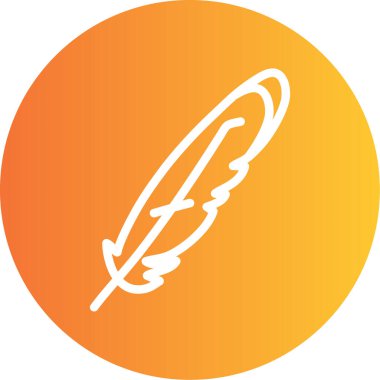 Bir tüy simgesinin vektör illüstrasyonu