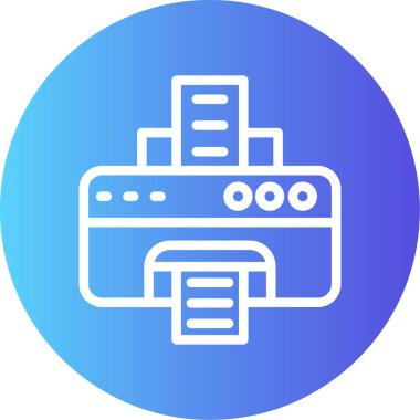 Yazıcı. Web simgesi basit illüstrasyon