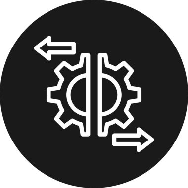 Çarklı tekerlek vektör simgesi