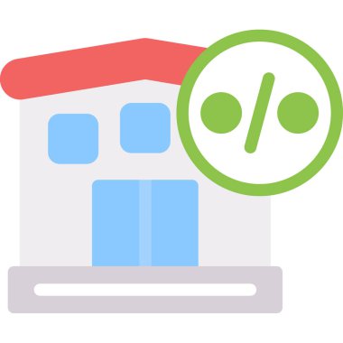 ev vektörü düz renk simgesi