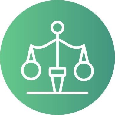 Adalet kavramının modern simgesinin vektör illüstrasyonu