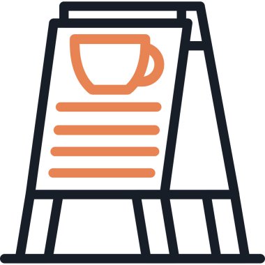 Kahve. Web simgesi basit illüstrasyon