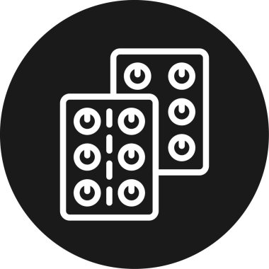 Casino chips kutsal kişilerin resmi, vektör çizim