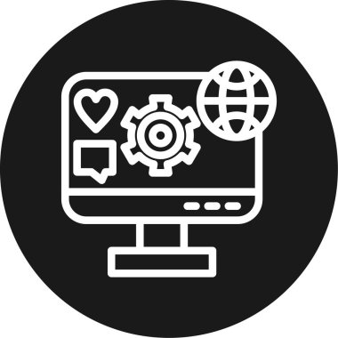 bilgisayar vektör simgesi modern basit tasarım illüstrasyonu