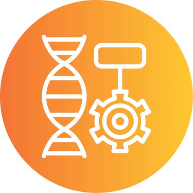 güzel DNA yapısı vektör çizgisi simgesi