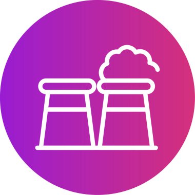 Benzin istasyonu modern simgesinin vektör illüstrasyonu