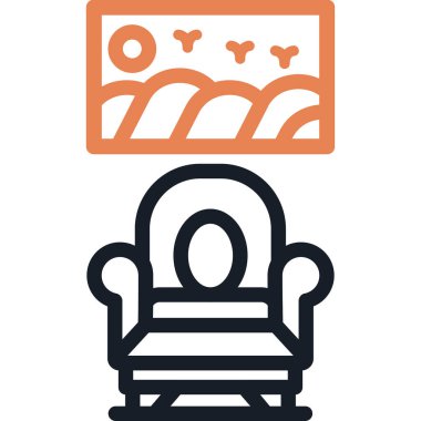 koltuk modern simge, illüstrasyon