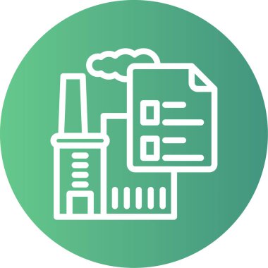 Fabrika binası. Web simgesi basit illüstrasyon