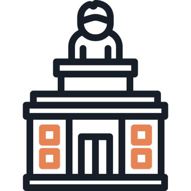 bina inşa simgesi doldurulmuş ana hatlar biçiminde