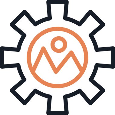 dişli simgesinin vektör illüstrasyonu