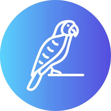 Bir kuş simgesinin vektör illüstrasyonu