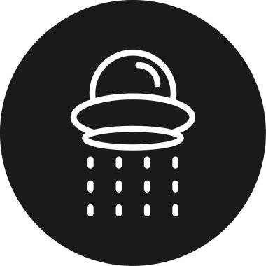 Bir duş simgesinin vektör illüstrasyonu