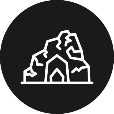 vektör dağ simgesi illüstrasyonu