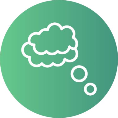 Bir bulut simgesinin vektör illüstrasyonu