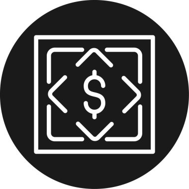 Dolar. Web simgesi basit illüstrasyon