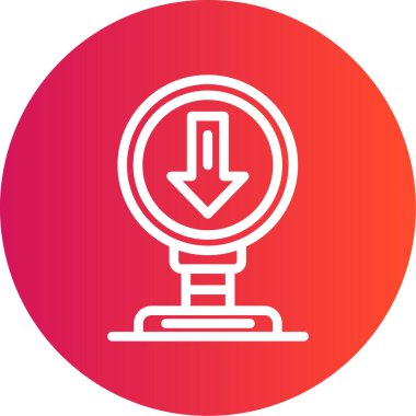 İndirme simgesinin vektör illüstrasyonu